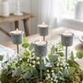 Kerzenhalter zum Stecken Shabby Chic Grau Ø3cm H8,5cm 8 St | Floristik24.at