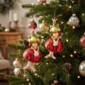 Christbaumanhänger Froschprinzessin aus Glas H14cm, Rot-Rosa, 2er Set | Floristik24.at