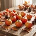 Künstliche Dekoration Mini-Äpfel Cox Orange aus Kunststoff Ø 3,5cm, 24 Stück, Herbstfarben | Floristik24.at