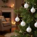 Christbaumschmuck Weihnachtskugeln Kunststoff Weiß 3cm 14 Stück | Floristik24.at