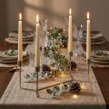 Kerzenständer für Kerzentablett aus Metall in Champagner, 37×17×18 cm | Floristik24.at