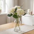 Hortensie Seidenblume künstlich Weiß-Grün L44cm für Tisch- und Wohnraumdekoration | Floristik24.at