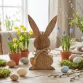 Holzhase sitzend aus Mangoholz, Naturfarben, 18,5 cm, Oster- und Frühlingsdeko | Floristik24.at