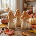 Deko Pilze aus Keramik Braun Ø6cm H10,5cm 3 Stück Herbstdekoration | Floristik24.at