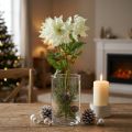 Christrose künstlich 36cm Weiß-Grün Polyester Kunststoff für Wohnraumdekoration | Floristik24.at
