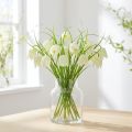 Schachbrettblumen künstlich Weiß und Grün 40 cm 12er-Strauß | Floristik24.at