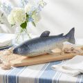 Deko-Fisch Attrappe Forelle aus Kunststoff 31 cm in Silber, Weiß und Schwarz | Floristik24.at