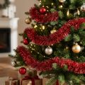 Rote Lamettagirlande 270cm für Weihnachtsdekoration | Floristik24.at