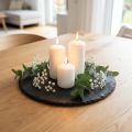 Runde Schieferplatten Schwarz Ø30 cm 2er-Set | Floristik24.at