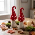 Keramik Fliegenpilz Deko 15,5cm Rot-Weiß Ø5cm, 2 Stück | Floristik24.at