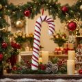Deko Zuckerstange Weihnachten Schaufensterdekoration Rot Weiß Gestreift H51,5cm | Floristik24.at