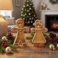 Keramikfiguren Lebkuchenmann und Lebkuchenfrau 16cm Weihnachtsdekoration | Floristik24.at