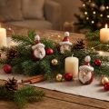 Keramik Weihnachtsmann Figuren Set, Rot, 7 cm, 6-teilig – Weihnachtsdekoration | Floristik24.at