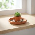 Untersetzer Terrakotta Ø8,8cm, Keramik, unglasiert | Floristik24.at