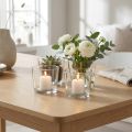Glastopf aus klarem Glas Ø10cm, Set mit 12 Stück | Floristik24.at