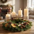 Florale Kerzenhalter zum Stecken Silbern Ø8,8cm H13,7cm 4 St Antik-Optik | Floristik24.at