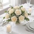 Schaumrosen Vanilla Creme Ø6cm 27 Stück künstliche Blumen/Dekoration | Floristik24.at