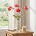 Mohnblumen künstlich Rosa 6–7 cm Ø, Länge 78 cm, 3 Stück | Floristik24.at