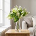 Deko-Kunstblumenstrauß Grün-Weiß ca. 36cm, 5 Stiele, Kunststoff und Metall | Floristik24.at