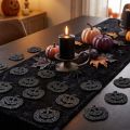 Streudeko Holz Kürbis 4cm Schwarz Glitter 72 Stück für Halloween | Floristik24.at