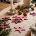 Holzsterne Streudeko Weihnachten 4 cm Lila Rosa 72 Stück | Floristik24.at