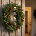 Hängedeko Weihnachtsleiter mit Hirschmotiv, Metall, 42,5×7×4cm, Gold | Floristik24.at