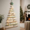 Hängender Weihnachtsbaum aus Holz mit Stern in Grün, H59cm | Floristik24.at