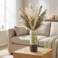 Keramikvase in Creme und Graugrün, H 34 cm, für Trockenblumen | Floristik24.at