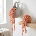Sedum Rubin künstliche Hängepflanze 43cm Rosa-Grün 3 Stück | Floristik24.at
