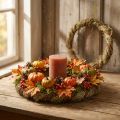 Rebenkranz mit Heu Natur Ø29cm 2er Set – Türkranz oder Tischkranz | Floristik24.at