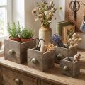 Holz Schubladen Set mit