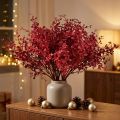 Eukalyptus Kunstpflanze Rot 28 cm 3er-Set | Floristik24.at