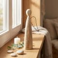 Holzengel Natur Schutzengel Holz Figur modern H27,5cm | Floristik24.at