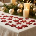 Sternen-Streudeko Rot Glitzer 4-5 cm, Kunststoff, 40 Stück | Floristik24.at