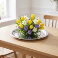 Deko-Teller Metall Silber Ø34cm H3cm | Floristik24.at