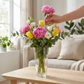 Glasvase konisch transparent Ø10cm H20cm Blumenvase | Floristik24.at
