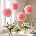 Papier-Pompoms Ø30cm Hellrosa 5 Stück | Floristik24.at