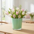 Glastopf aus Glas Ø11,5cm H10,8cm Mintgrün | Floristik24.at