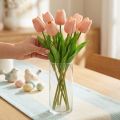 Künstliche Tulpen Real-Touch 38cm Pfirsich-Rosa 7er Bund | Floristik24.at