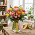 Dekohänger Geschenkanhänger Holz 12,5 cm Bunt 12 Stück | Floristik24.at