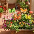 Blumenstecker Schmetterling Holz 7,5cm Bunt 16 Stück | Floristik24.at