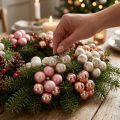 Mini-Weihnachtskugeln aus Glas Rosa Creme Ø 25 mm 140 Stück | Floristik24.at