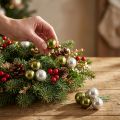 Mini-Weihnachtskugeln Glas Spiegelbeeren Olivgrün und Silber Ø 40 mm, 32 Stück | Floristik24.at