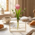 Reagenzglashalter Metall mit Schriftzug „love“, Gold, 11,5 cm | Floristik24.at