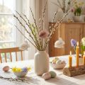 Wabenpapier-Osterhasen zum Aufhängen 7×4,5×6cm Weiß und Rosa 5er-Set | Floristik24.at