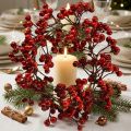 Beerenkranz aus Kunststoff in Rot, Ø 20 cm, Weihnachtsdekoration | Floristik24.at