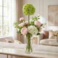 Künstlicher Zierlauch Allium Grün Ø20cm L72cm aus Seidenstoff | Floristik24.at