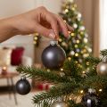 Mini Weihnachtskugeln Glas Ø3cm Anthrazit und Silber 22 Stück | Floristik24.at
