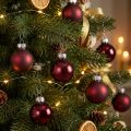 Glaskugeln Weihnachten in Bordeaux Mix Ø3cm 22 St | Floristik24.at