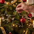 Metall-Hängesterne Silber 20cm 6er Set Weihnachtsdekoration | Floristik24.at